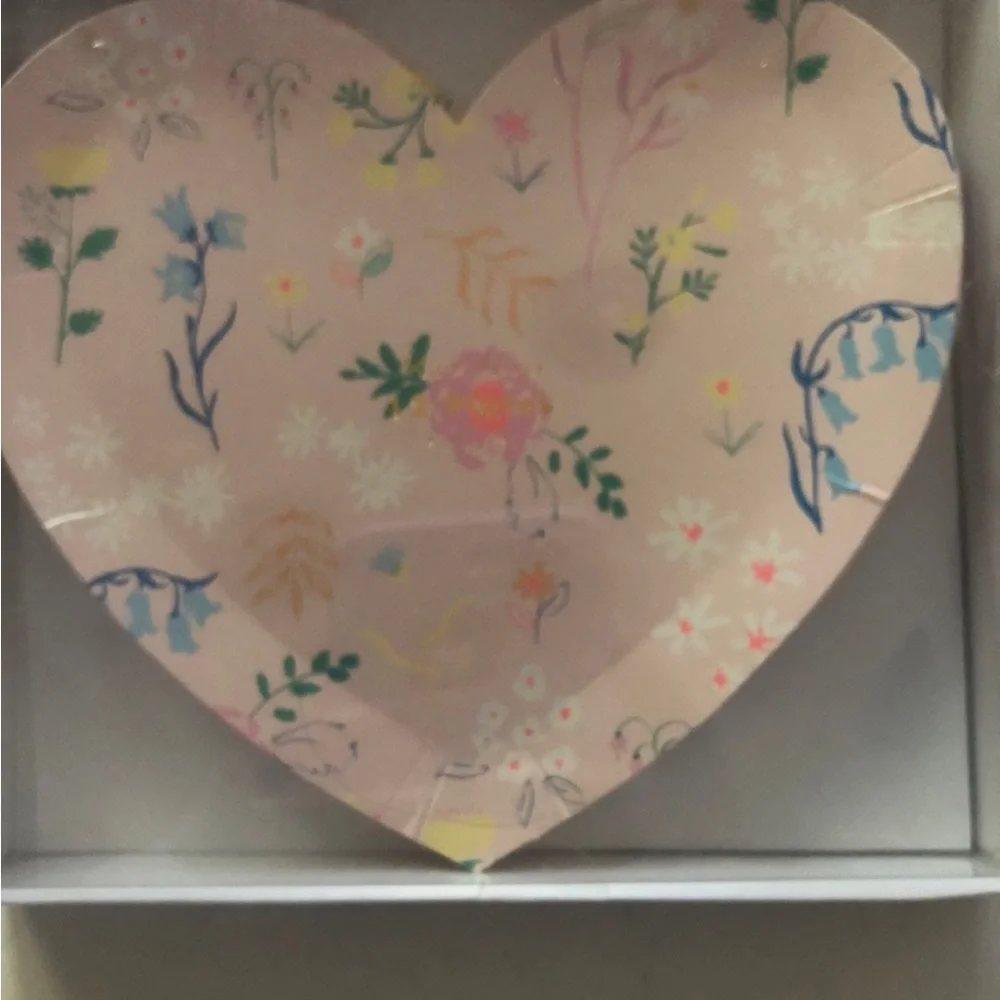 Meri Meri Heart Floral Paper Plates Cup Napkin Bundle Party Valentine Mom